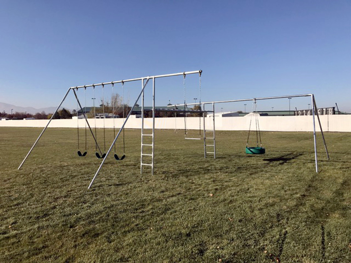Metal Super Swing Set with Tire Swing (CP-SS47)