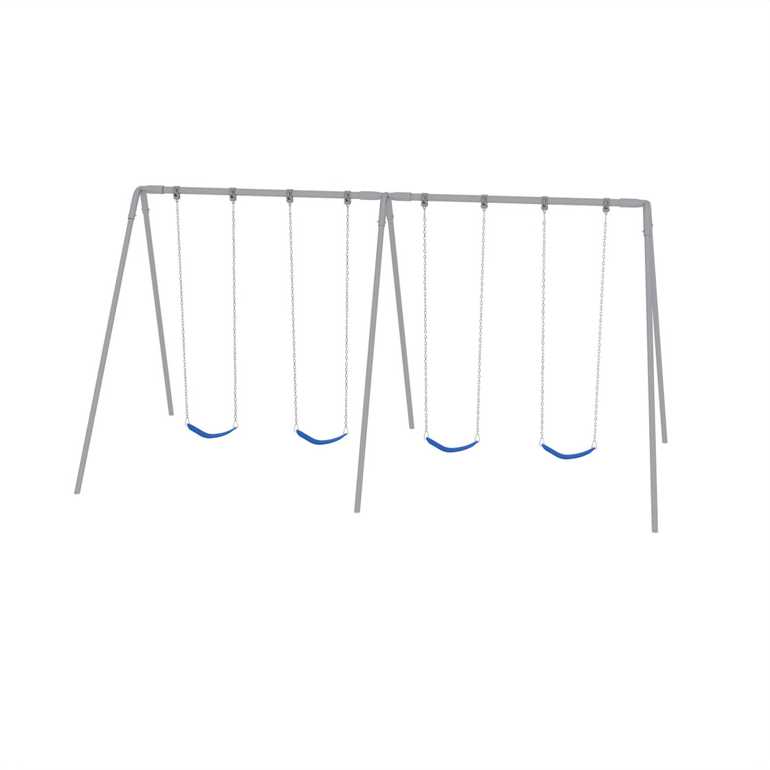 OneFRAME A set 24φ × 11 30φ × 1 Metal A-Frame Swing Set with 4 Swings - SwingSetMall.com