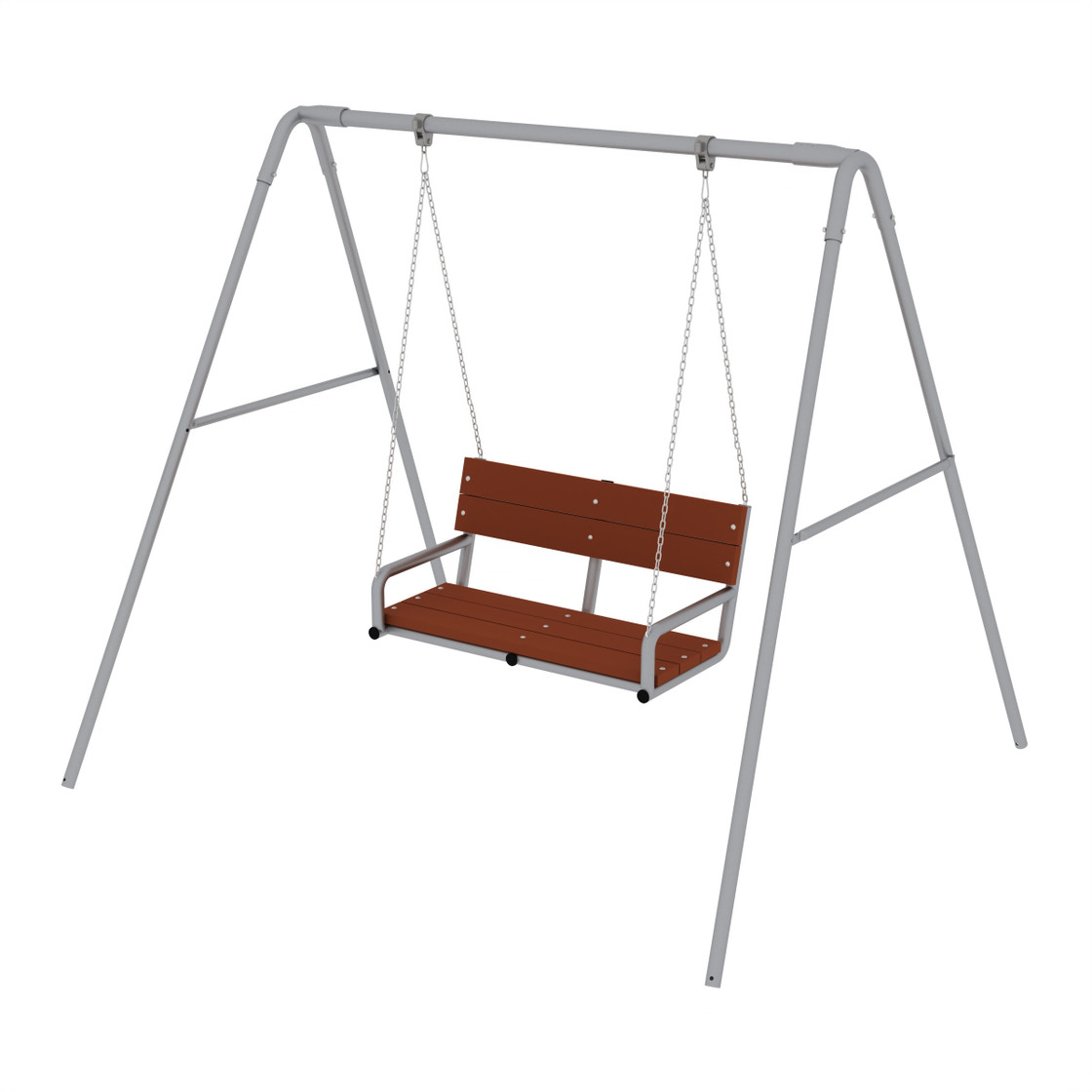A-Frame Swing Set with Porch Bench Swing