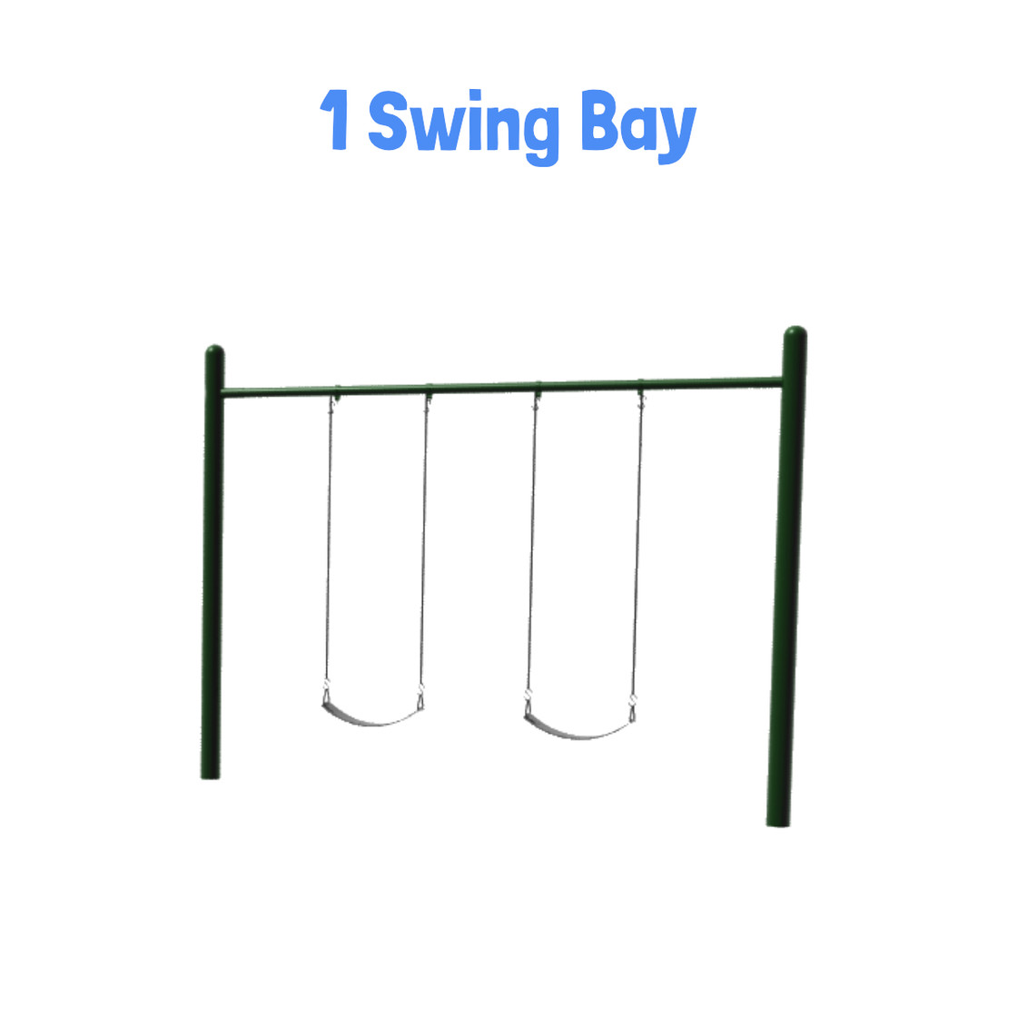 Single Post Swing Set - 2 Seats