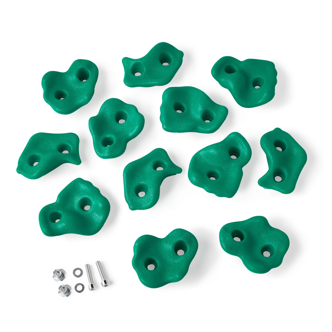 Small Climbing Rock Holds Set of 12 - Green (SROCK-G)