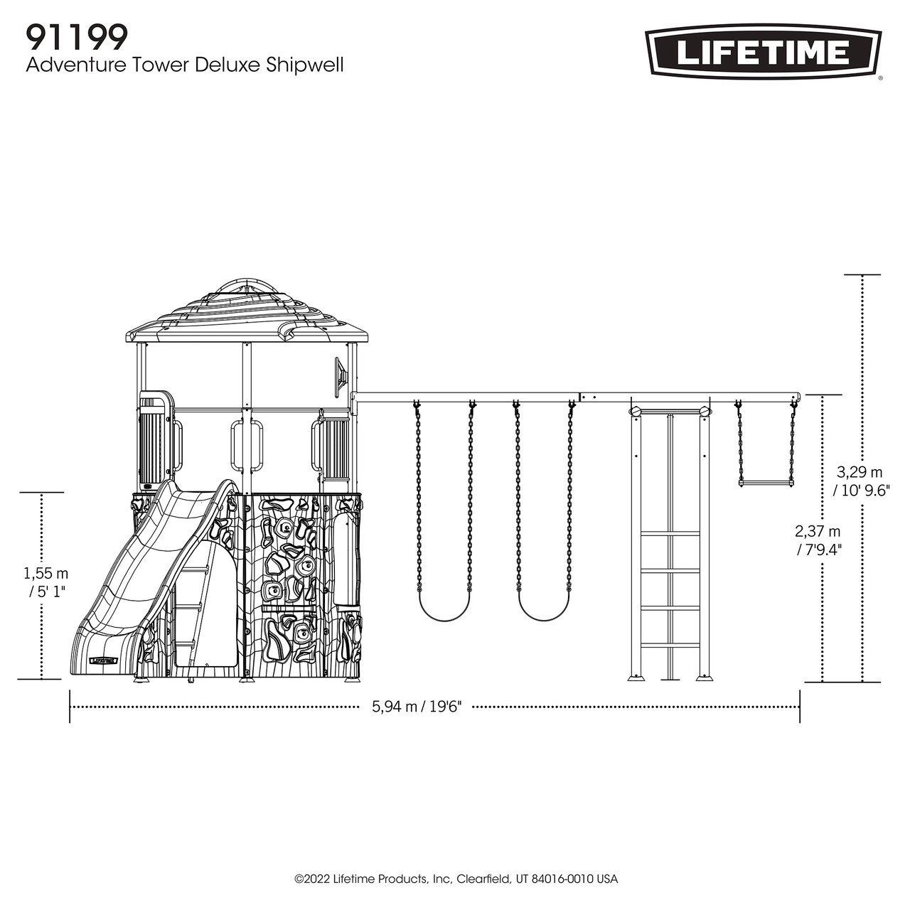 Lifetime Adventure Tower Deluxe Playset - SwingSetMall.com