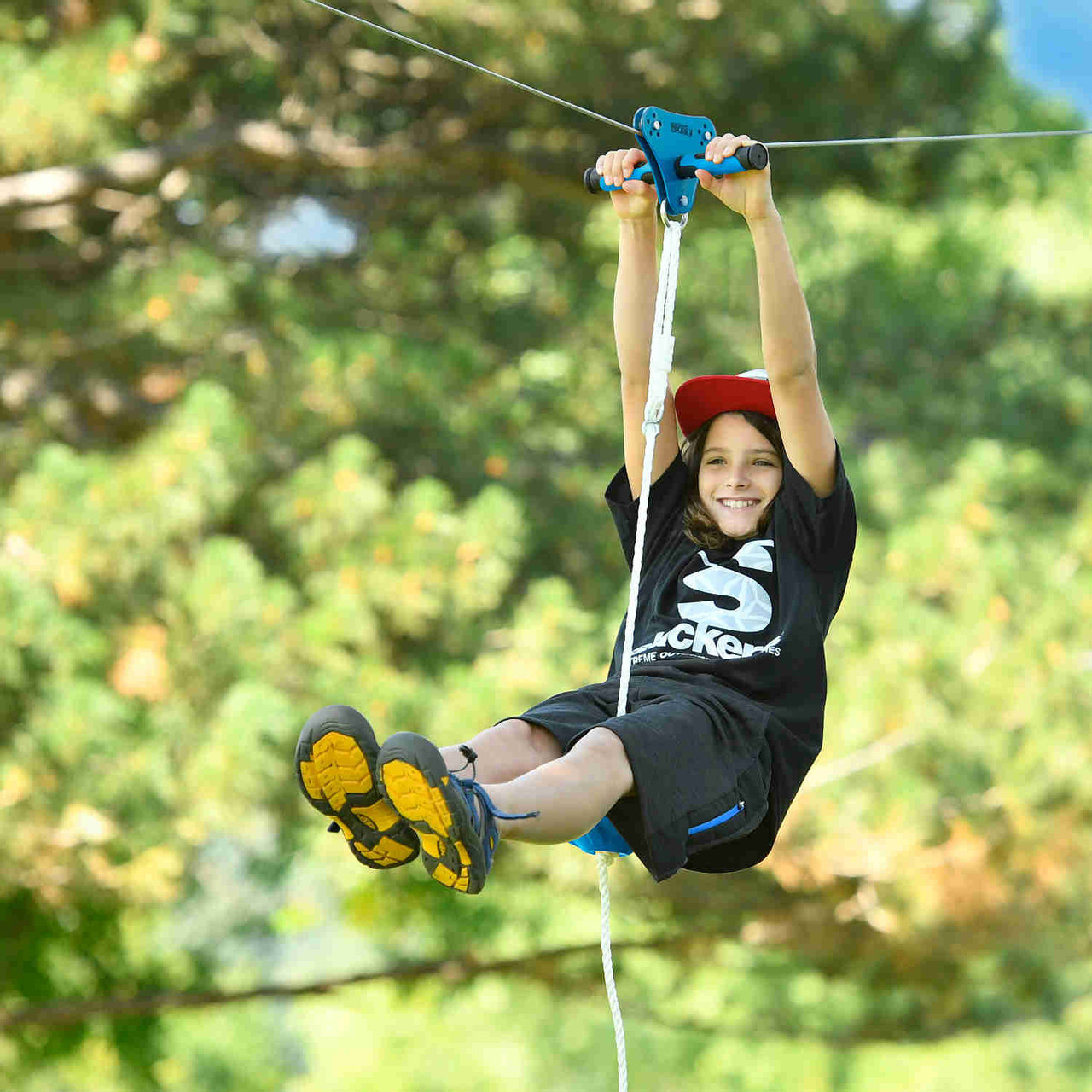 Slackers 70 ft Hawk Zipline Kit with Spring Brake - SwingSetMall.com