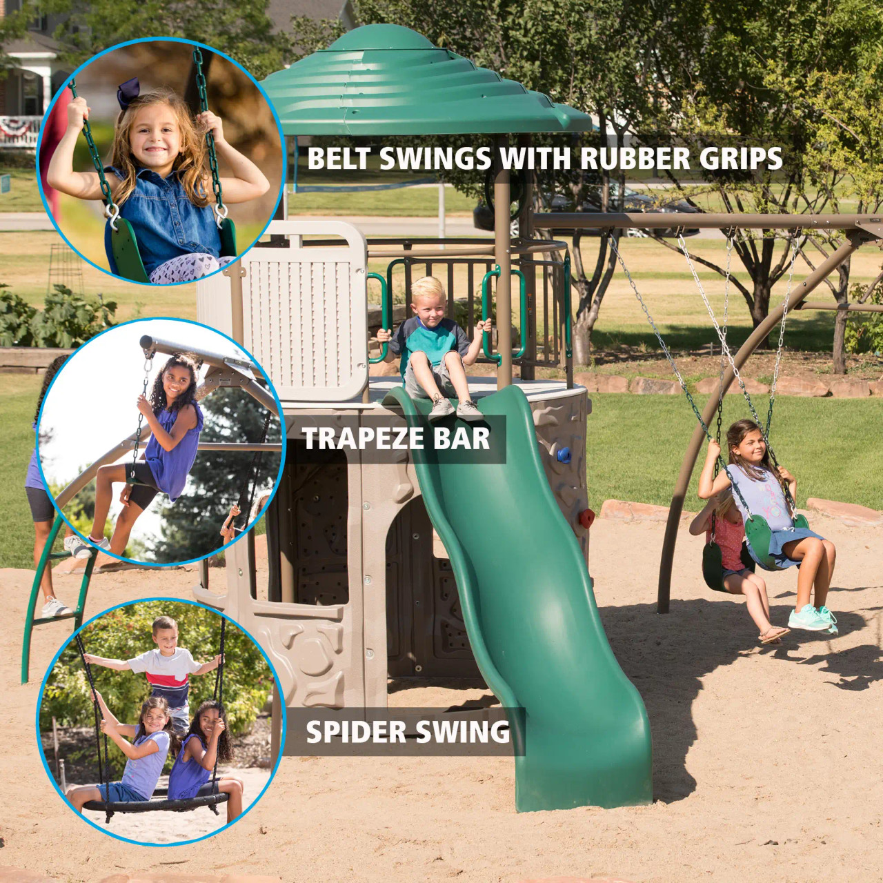 Lifetime Adventure Tower with Spider Swing - SwingSetMall.com