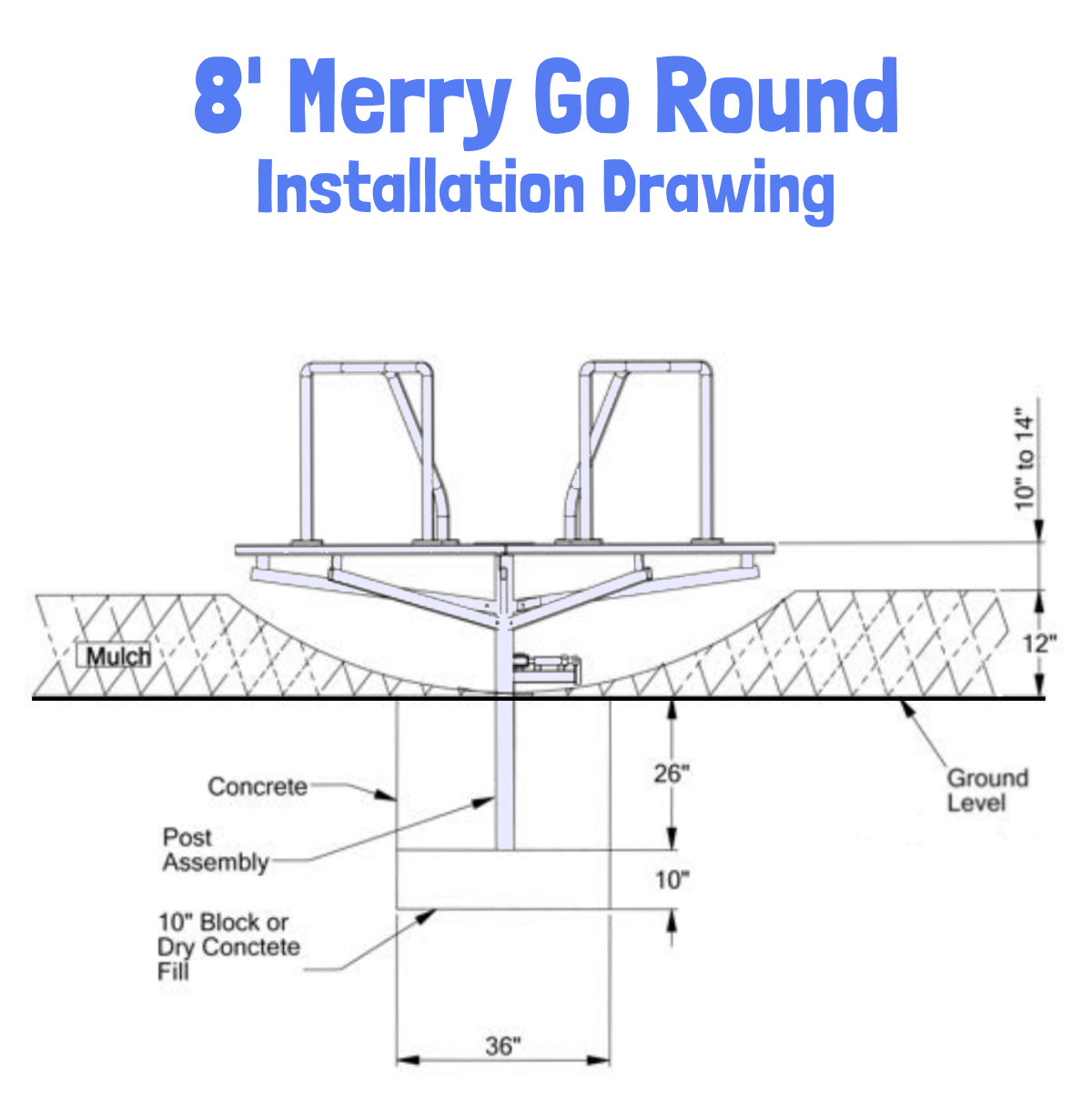 8' Classic Merry Go Round - SwingSetMall.com