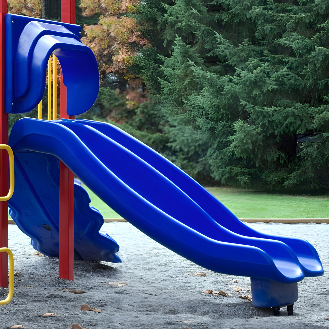 4 ft Commercial Triple Rail Wave Slide - SwingSetMall.com