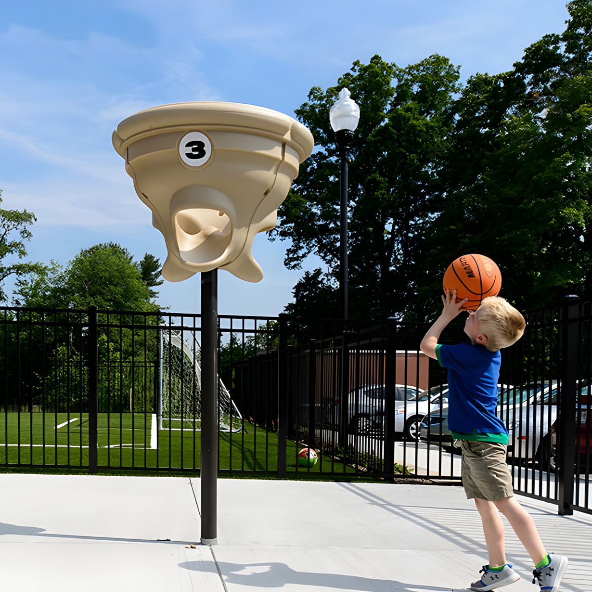 Commercial Triple Toss Basket Game for Playground - SwingSetMall.com