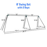 S84_Standard 2 Legged End Frame Swing Set