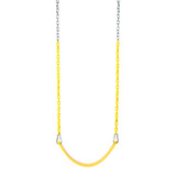 CoPoly Deluxe Residential Belt Seat with 8'6" Plastisol Chain (S-094R) - Yellow / Yellow