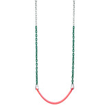 CoPoly Deluxe Residential Belt Seat with 8'6" Plastisol Chain (S-094R) - Red / Green