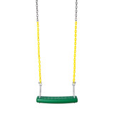 Molded Flat Swing Seat with 8'6" Plastisol Chain (S-174) - Green / Yellow Molded Flat Swing Seat with 8'6" Plastisol Chain (S-174) - Green / Yellow