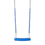 Molded Flat Swing Seat with 8'6" Plastisol Chain (S-174) - Blue / Blue Molded Flat Swing Seat with 8'6" Plastisol Chain (S-174) - Blue / Blue