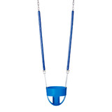 Commercial Full Bucket Swing Seat with 5'6" Soft Grip Chain (S-273) - Blue / Blue