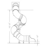 15' Spiral Tube Slide - Drawing