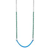 CoPoly Deluxe Residential Belt Seat with 5'6" Plastisol Chain (S-092R) - Blue / Green