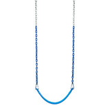 CoPoly Deluxe Residential Belt Seat with 5'6" Plastisol Chain (S-092R) - Blue / Blue