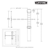 Lifetime Monkey Bar Adventure Swing Set - Dimensions