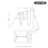 Lifetime Heavy Duty 10 ft A-Frame Metal Swing Set - Dimensions