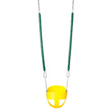 Residential Full Bucket Swing Seat with 5'6" Soft Grip Chain (S-263R) - Yellow / Green