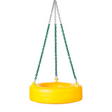 Plastic Tire Swing with 5'6" Plastisol Chain (PT-05) - Yellow / Green