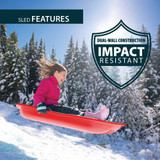 Lifetime 48" Premium Snow Sled (2-Pack) - Features