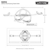 Lifetime Oval Teeter Totter - Dimensions