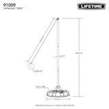 Lifetime Portable Tetherball Set - Dimensions