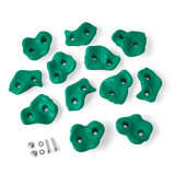 Small Climbing Rock Holds Set of 12 - Green (SROCK-G) Small Climbing Rock Holds Set of 12 - Green (SROCK-G)