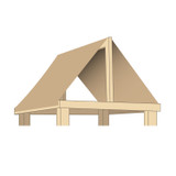 Custom Vinyl Roof Tarp for Playset - Tan