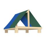 Custom Vinyl Roof Tarp for Playset - Blue/Green