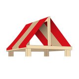 Custom Vinyl Roof Tarp for Playset - Red/Tan/Red