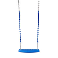 Molded Flat Swing Seat with Plastisol Chain (S-172) - Blue / Blue