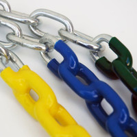 Plastisol Coated Chain - Yellow, Blue, Green