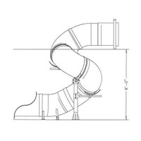 8' Spiral Tube Slide - Drawing