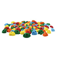 Atomik Climbing Holds - Bolt-Ons (Set of 100) - Mixed Bright Tones