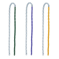 Plastisol Coated Swing Chain - Blue, Green, Yellow