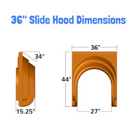 36" Commercial Double Wall Playground Slide Hood (DWFS-HOOD36)