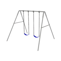 Freestanding Metal A-Frame Junior Swing Set