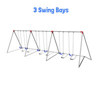 8' Bipod Metal Swing Set Frame - 3 Bays