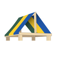 Custom Vinyl Roof Tarp for Playset - Green/Yellow/Blue