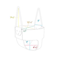 Enclosed Infant Bucket Swing Seat - Commercial - Dimensions