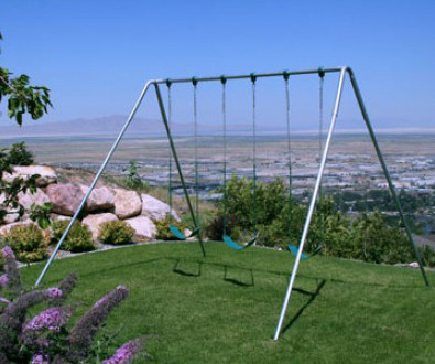 Lifetime Heavy Duty 10 ft Metal Swing Set - SwingSetMall.com