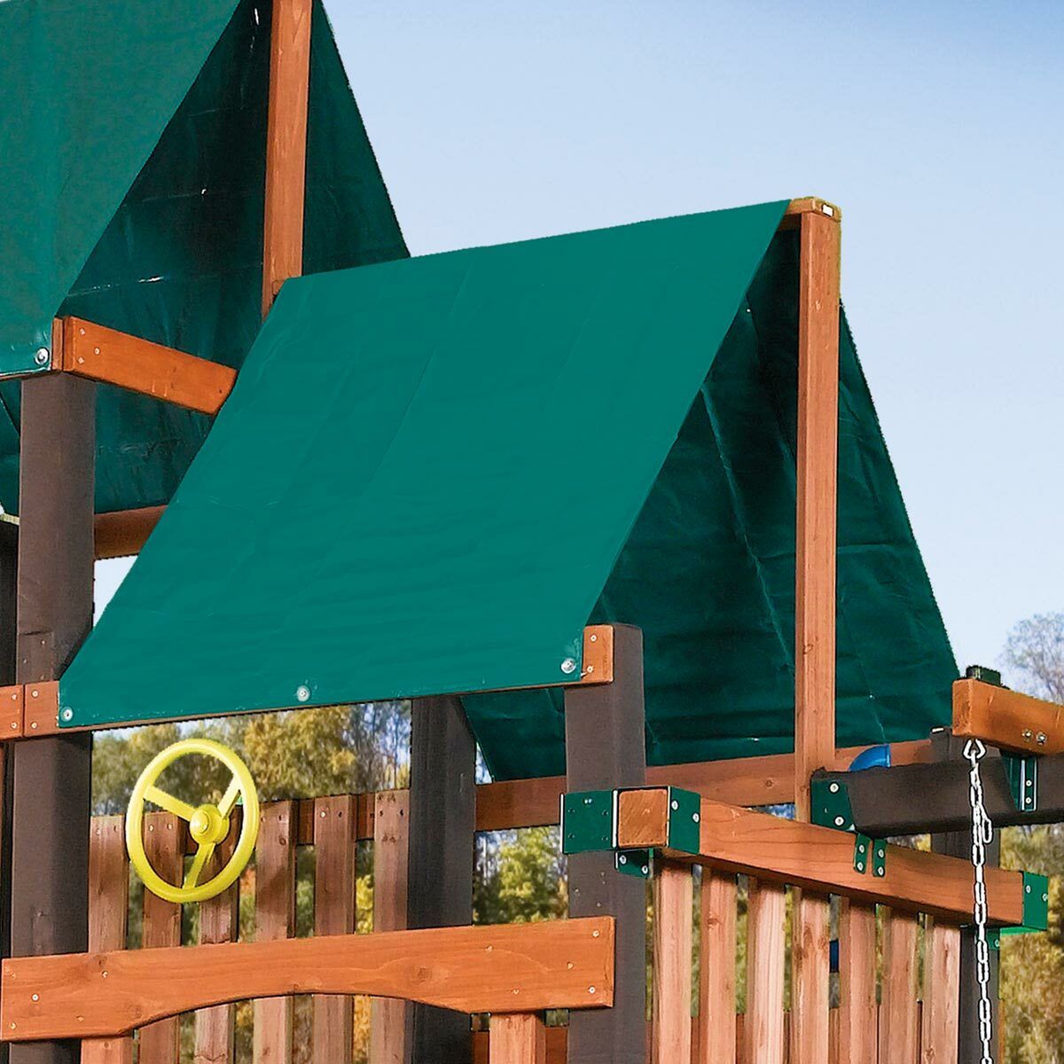 How to Add a Canopy to an Old Swing Set Frame