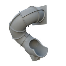 6 ft Turbo Twister Spiral Tube Slide - Gray