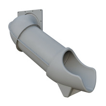 3 ft Sidewinder Hook Left Tube Slide - Gray