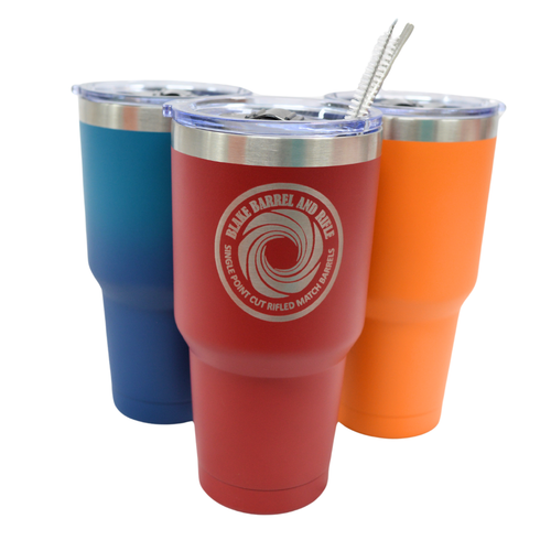 A durable FClassProducts and Blake Barrel & Rifle logo cup, perfect for the range, the reloading bench or your morning coffee.