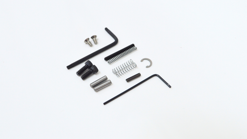 The Deluxe Hardware Kit for Blake Barrel & Rifle Paragon and Eminence actions, with bolt screws, extractor and ejector parts, retention clip and Torx wrench.
