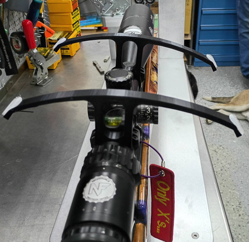 The FClassProducts Rain Gear Setup includes Velcro and a trim-to-fit plastic sheet in 33mm and 34mm tube options to keep your optic dry on wet match days.