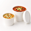 Go-Pak 26oz (758ml) White Paper Soup Containers – Base Only, 500 Pack