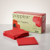 Poppies Red 2-Ply Cocktail Napkins 24x24cm - Pack of 4000